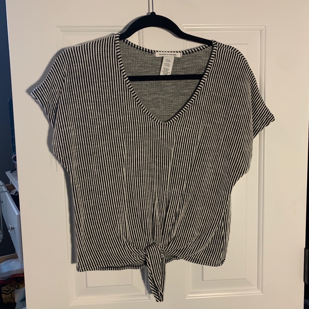 Black and white striped shirt
